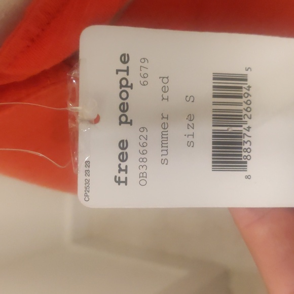 New!Free People Summer Red Maxi Asymmetrical Halter Sundress Trendy Summer Vibe - Picture 11 of 12